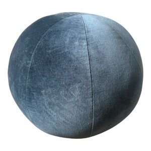 CB2 Terre Navy Blue Velvet Sphere Throw Pillow Modern Accent Crate & Barrel